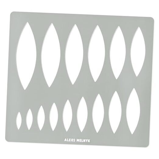 204 Metal Ellipse Template, Ellipse Stencil, Pointed Oval, Ellipse