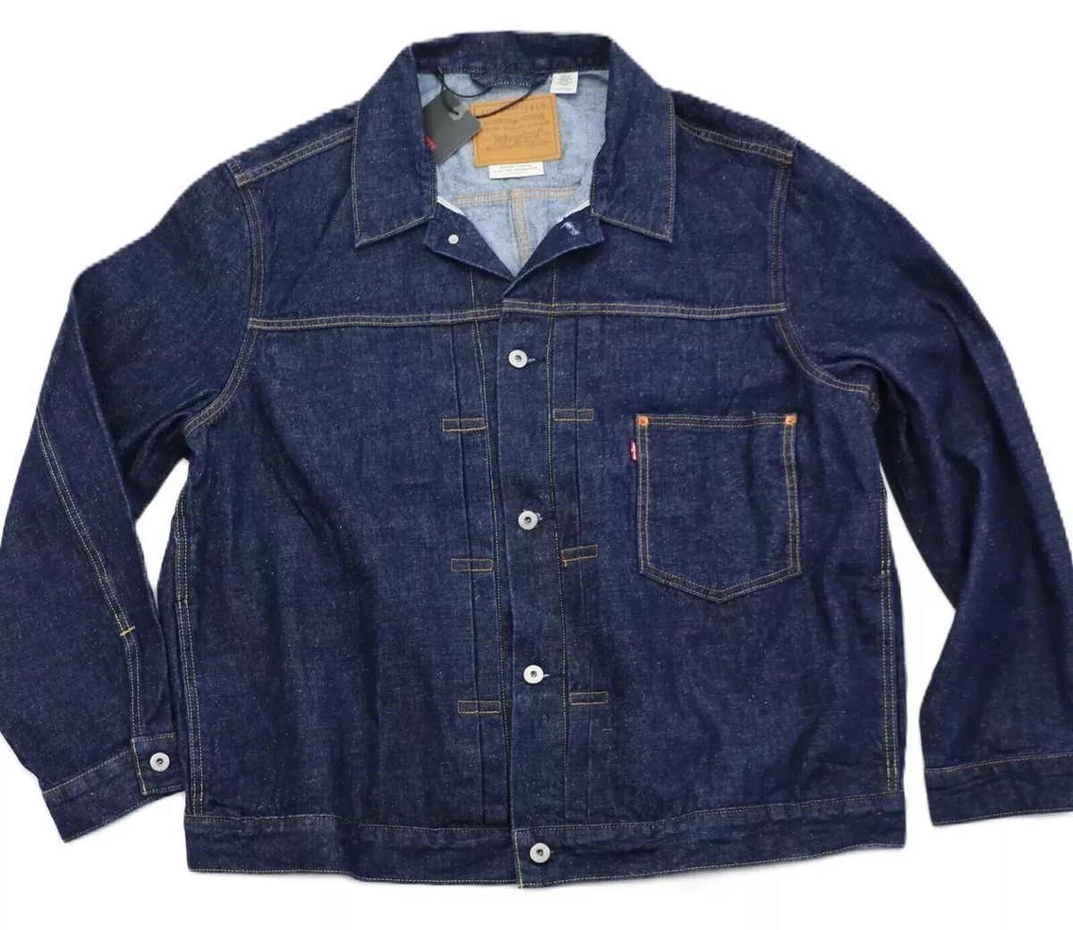 Levi's Premium Type 1 Denim Jacket Selvedge Trucker Men's Levi's Premium Type 1 Denim Jacket Selvedge Trucker Men's