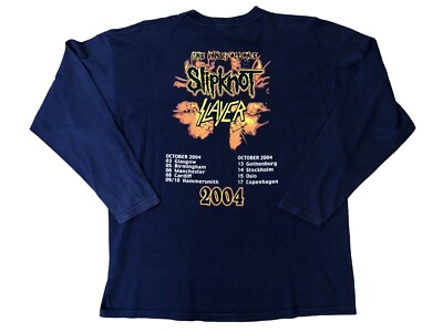 未使用のSlipknot 2004 ライブ ツアーTシャツ 2004 Slipknot Long Sleeve Shirt Jersey Sweatshirt Tee Band Over
