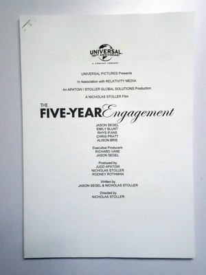 The Five-Year Engagement - Jason Segel - Emily Blunt - Chris Pratt - Presseheft