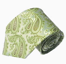 Men's Green Paisley Tie