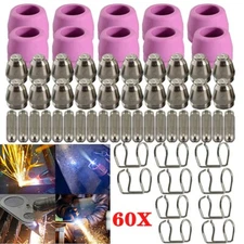 60 pcs Plasma Cutter Torch Consumables Kit for SG-55, AG-60, WSD-60 CUT50 60Amp