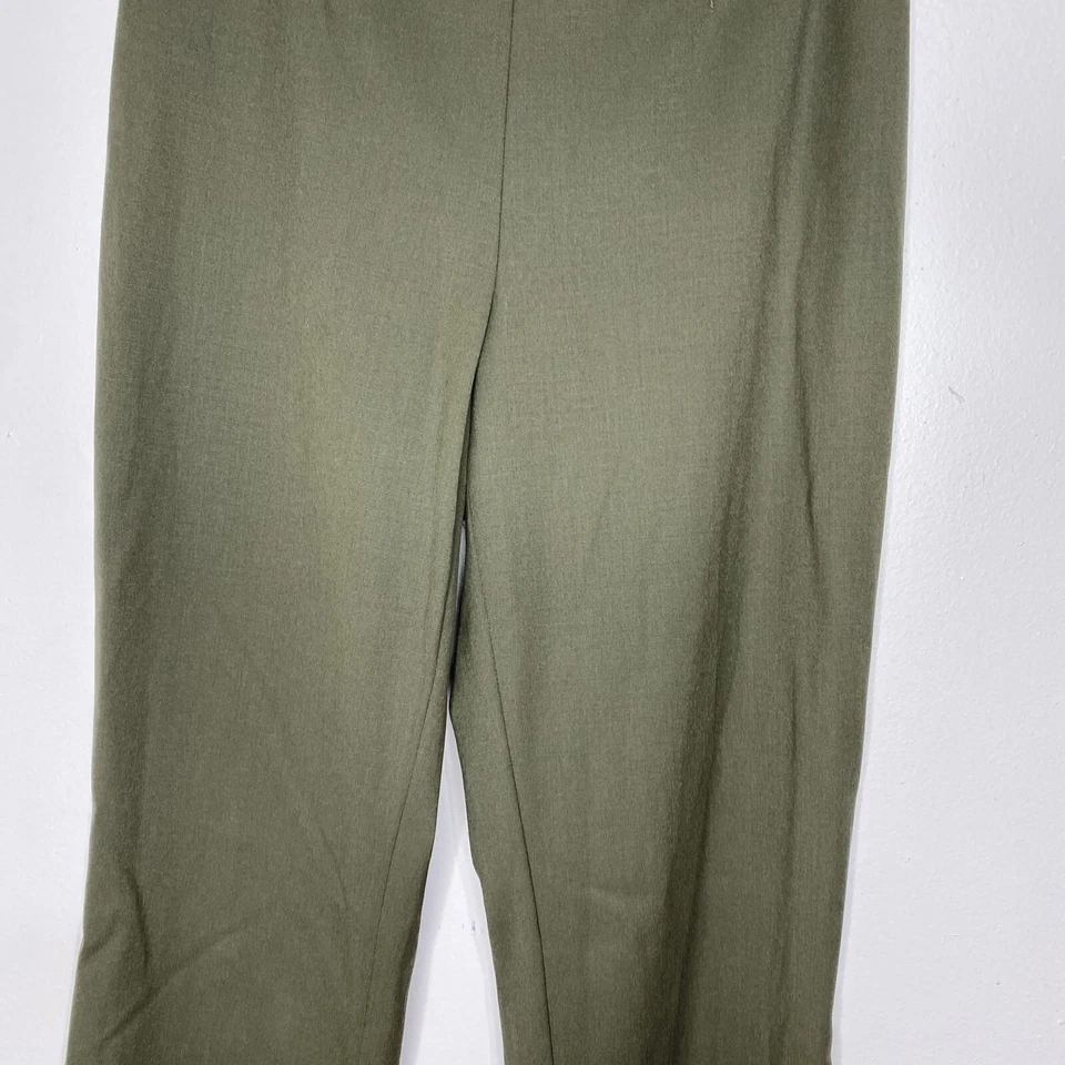PANTALONES RALPH LAUREN ETIQUETA NEGRA VERDE TALLA 4 LANA CREMALLERA FRONTAL PLANA Foto 3 de 4