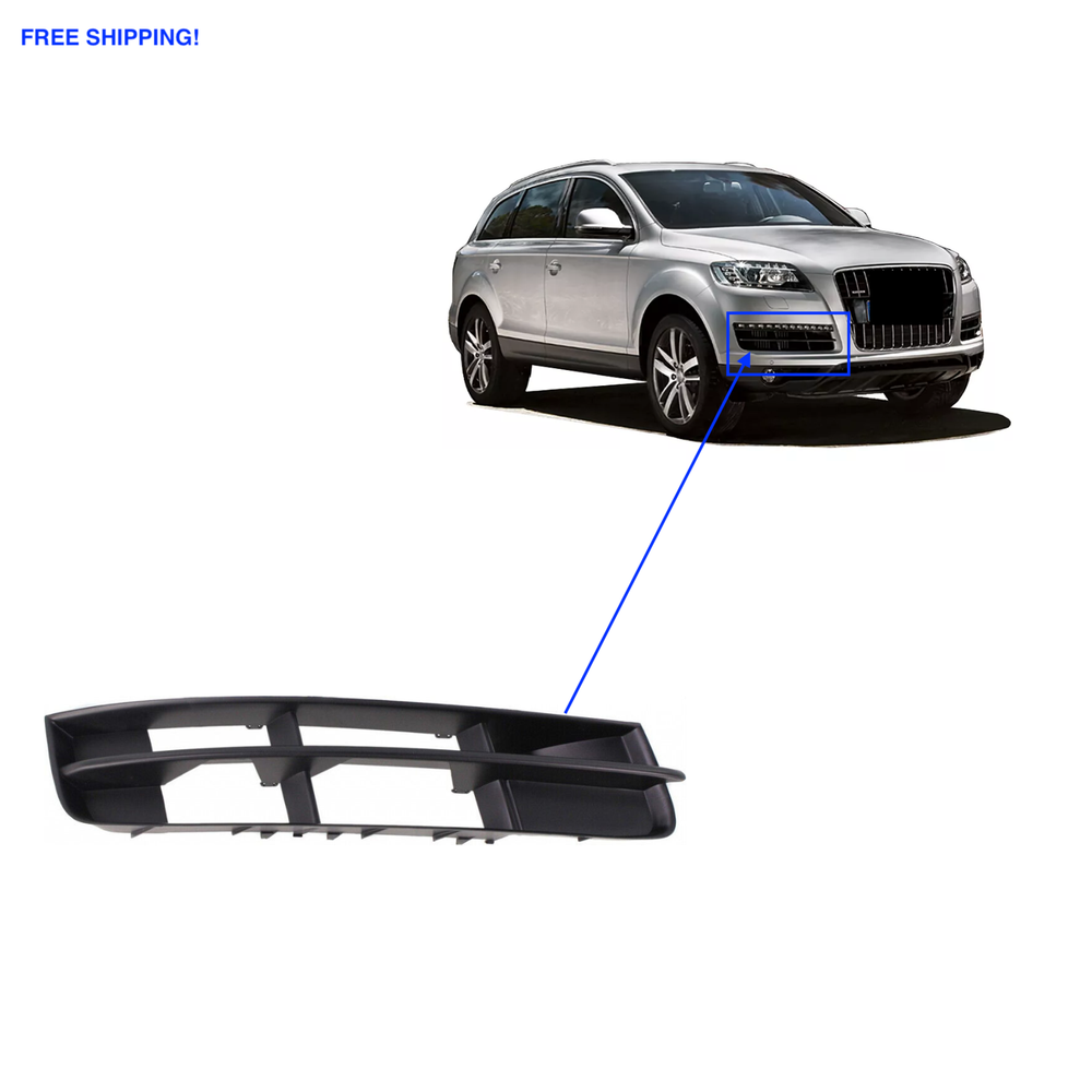 for 2010- 2015 Q7 Front Bumper cover side grille trim insert Passenger Side