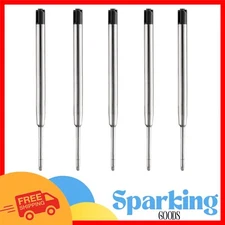 Durable Black Ink Refill Pack of 5, Medium Point Metal Writing Accessories