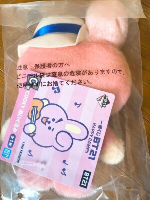 RARE BTS BT21 HAPPY CAMP‼ Ichiban Kuji 2020 COOKY Plush doll