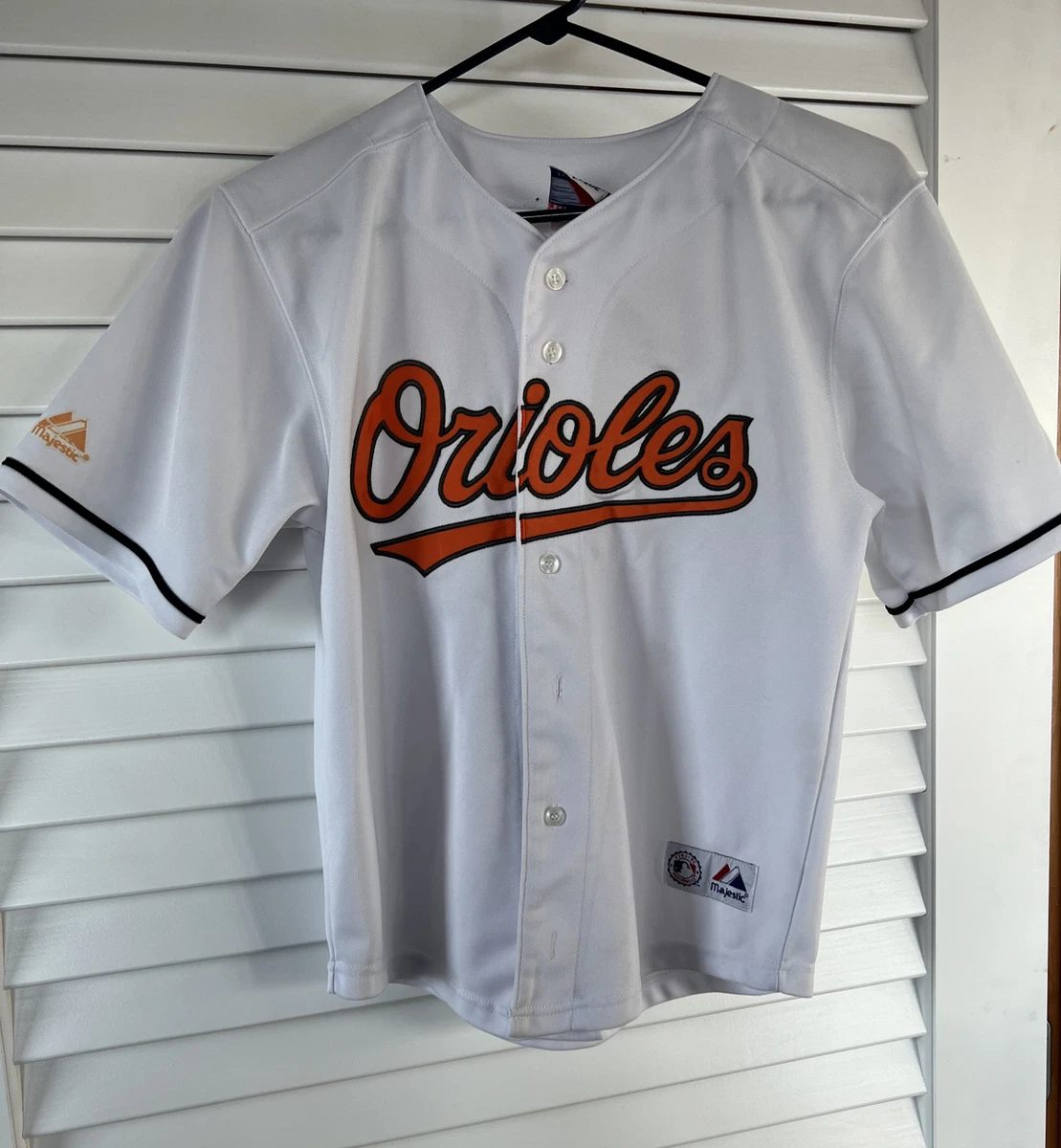 Majestic MLB Baltimore Orioles White Jersey Baseball Roberts #1 Youth 10/12