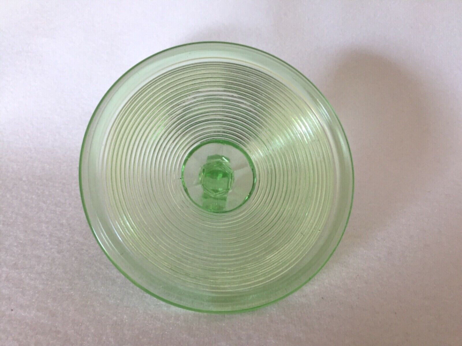 Lid for Green Old English Threading Indiana Depression Glass Flat Candy