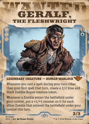 MTG Outlaws of Thunder Junction WANTED POSTER M Geralf, the Fleshwright  #0287 | eBay