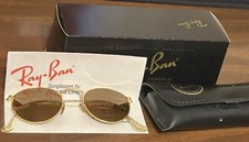 Ray Ban  RARE  B L Diamond Hard W1911 XVAS Round Sunglasses W/ Box  Case 