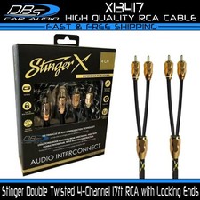 Stinger X3 Series 17 ft 4 Channel Rca Audio Cable Audiophile Interconnect XI3417