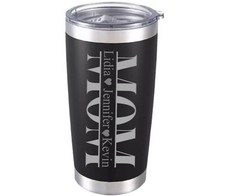 Personalized Mother's Day gift Laser Engraved 20oz Tumbler Coffee Cup Travel Mug