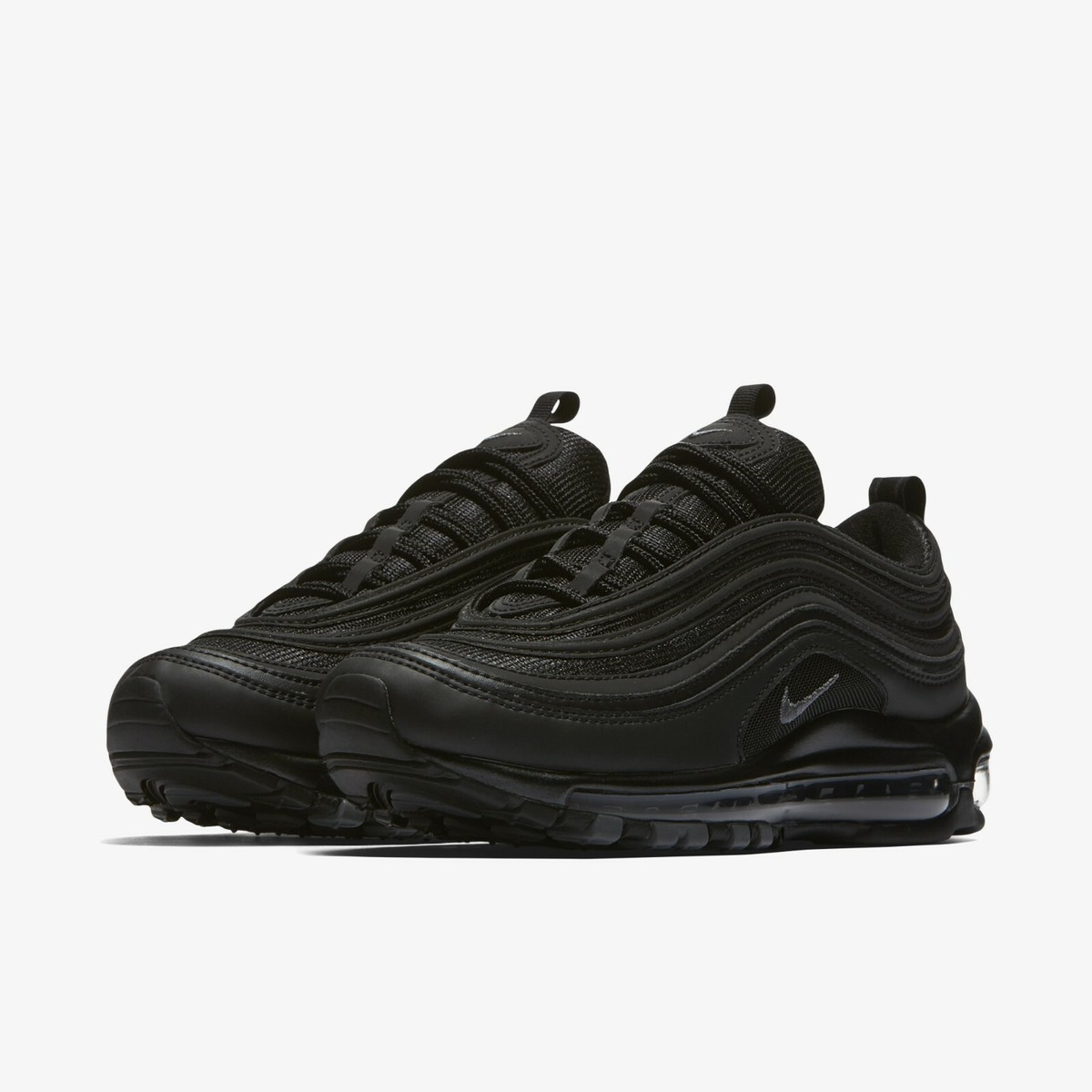 靴 Nike Air Max 97 Triple Black UK 8 Nike Air Max 97 Triple Black Sneakers ReflectIve Trainers