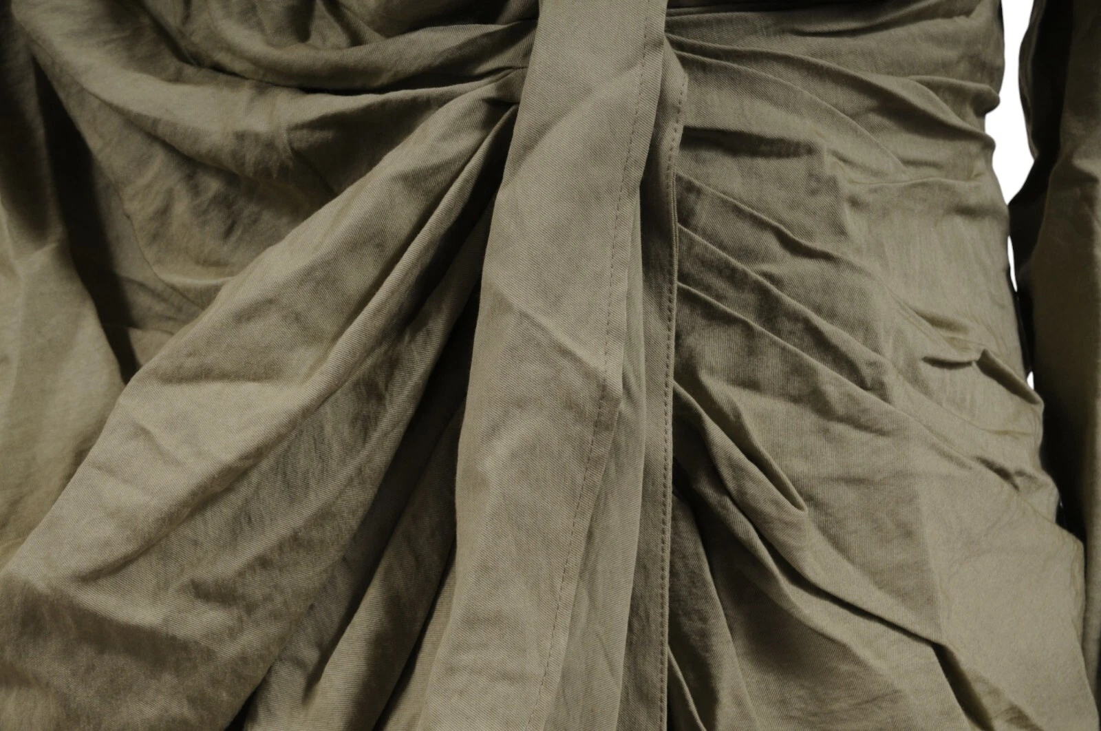 Mini abito donna Jacquemus La Robe Bahia raccolto taglia FR 40 L verde oliva