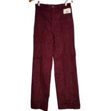 Levi's Womenswear Vintage 70's High Rise Burgundy Corduroy Slacks Size Small 28