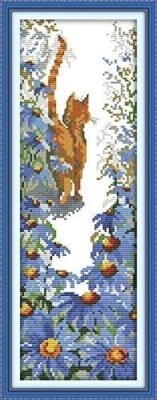 Happy Forever 11CT Stamped Cross Stitch, D388 Follow me 2, Size 7''x19''