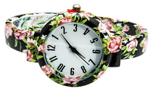 Blekon Collections Analog Quartz Womens 32mm Case Floral Design Cuff Bange Watch - 第 5/60 張圖片