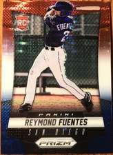 2014 Panini Prizm Prizms Red White & Blue Pulsar Rookie Reymond Fuentes #175