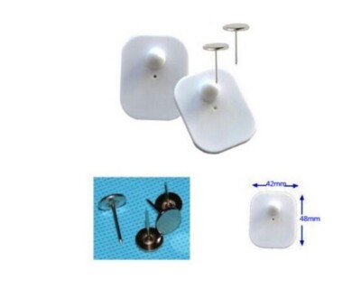 200Pcs EAS 8.2MHz Security Hard Tag Security Hard Tag Hard Label White 4.2*4.8c