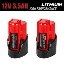2PACK Lithium Battery For M12 For Milwaukee Battery 48-11-0140 Capacity Battery