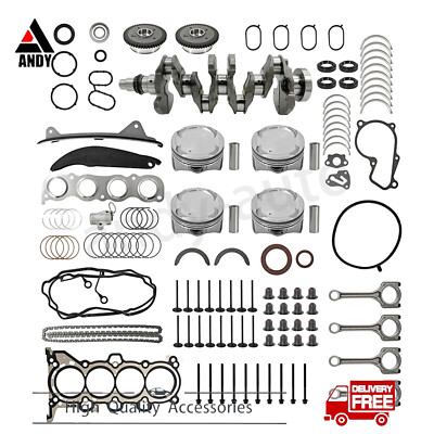 #ad G4NG 2.0L Engine Overhaul Rebuild Kit W Crankshaft Rods Timing FOR Hyundai Kia $402.02