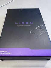 LISEN Black Desktop Tablet Holder Stand Adjustable Foldable Portable