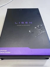 LISEN Black Desktop Tablet Holder Stand Adjustable Foldable Portable