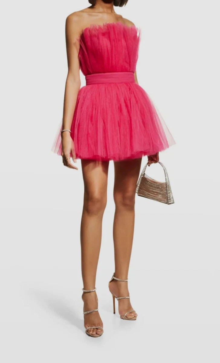 H and m pink tulle cheap dress