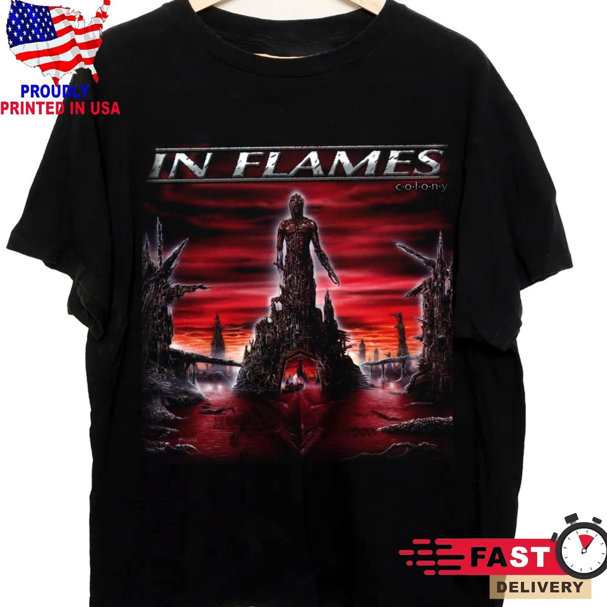 Hot In Flames band shirt Black Men S-5XL Tee QN1336 | eBay