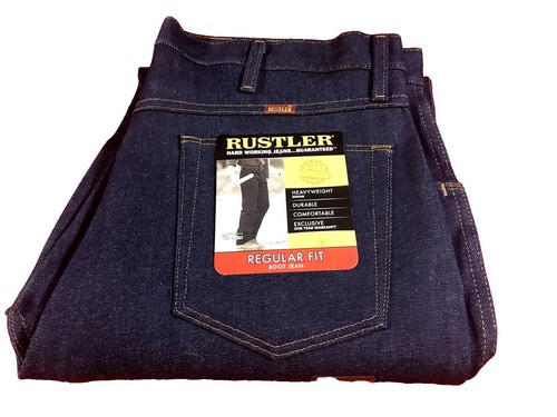 Men's RUSTLER Blue Jeans RN 130273 34x30 | eBay