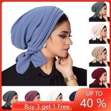 Muslim Hijab Turban Cancer Chemo Cap Head Scarf Wrap Hat Hair Loss Cover Beanies