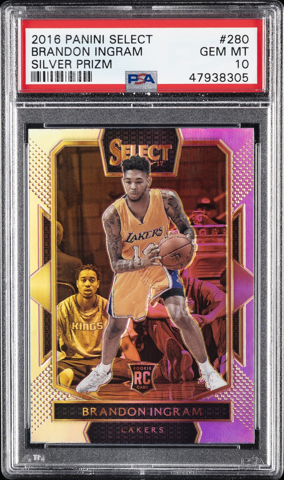 2016 PANINI SELECT SILVER PRIZM #280 BRANDON INGRAM PSA 10