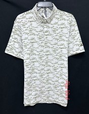 Adidas Go To Golf Polo Printed Bone White 117837 Mens Size M NWT 80