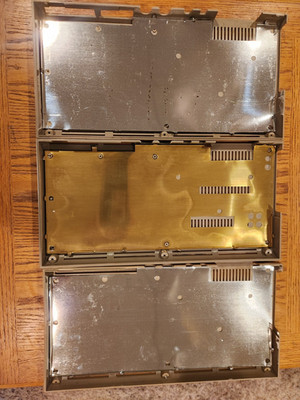 3X COMMODORE 64 BOTTOM CASES AND INSERTS - NO MOTHERBOARD - FOR PARTS REPAIR
