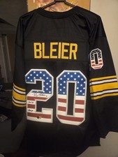 Rocky Bleier Custom Jersey Autograph Beckett Size XL Certified