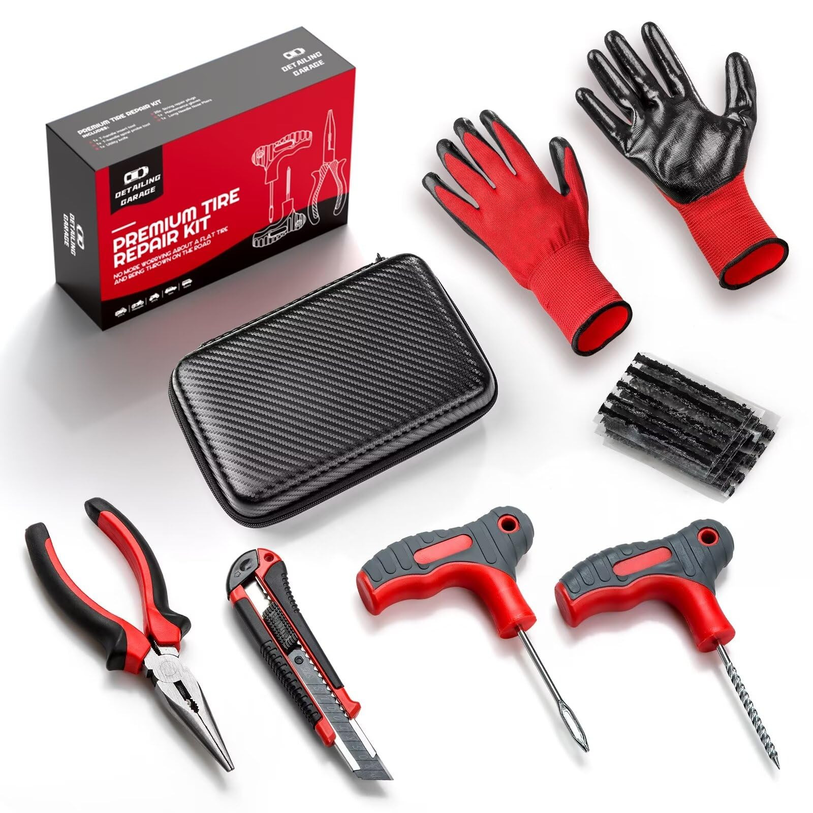 DETAILING GARAGE Kit di Riparazione Pneumatici - Kit di Riparazione (q2s)