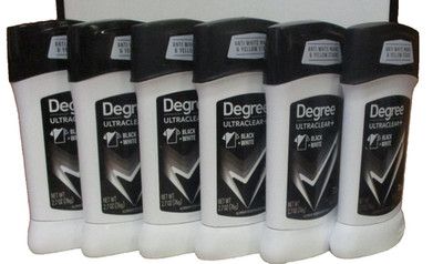 Degree Men Ultrqaclear +  Antiperspirant, Black and White, 2.7 6 Pack