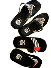 Two Pairs of YELLOW BOX Sandals Size 6 1/2 with BONUS PAIR FREE Preowned