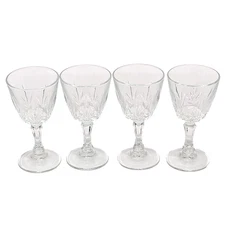 4pc Set Cristal d'Arques Durand Palmes Crystal Cordial Glasses 3.75" France