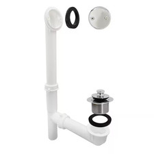 1-1/2 In. Bath Drain Waste and Overflow Assembly in Polished Chrome