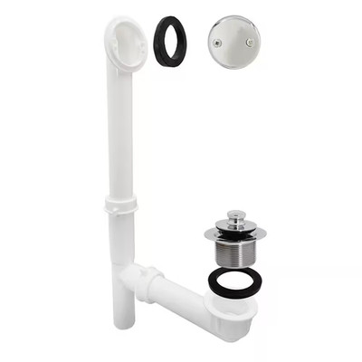1-1/2 In. Bath Drain Waste and Overflow Assembly in Polished Chrome