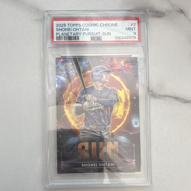 Topps Cosmic Chrome 2025 Shohei Ohtani Planetary Pursuit Sun PPS-2 PSA 9