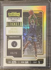 2023-24 Panini Contenders - Anthony Edwards #62 Conference Finals Ticket /75