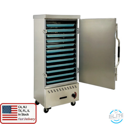 27'' 12 Pan Natural Gas Steam Cooking Cabinet Food Steamer Sea Food Multi Cooker
