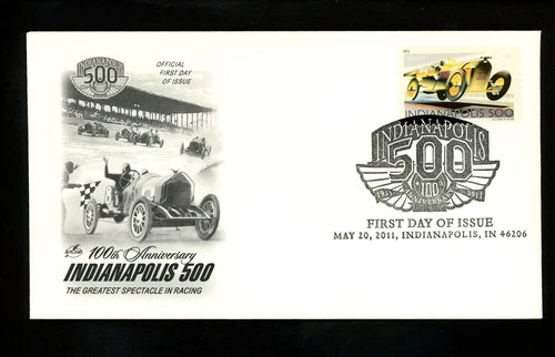 US FDC #4530 Artcraft 2011 Indianapolis IN Indy 500 Auto Racing car Pictorial