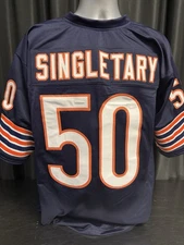 Custom Unsigned Mike Singletary Blue Jersey XL