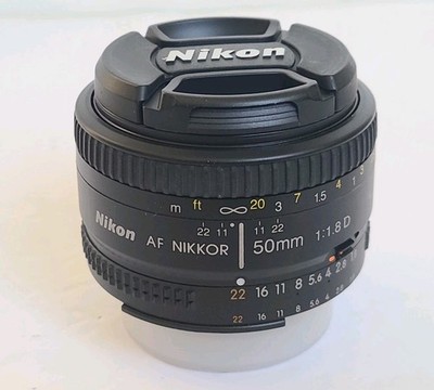 Nikon AF Nikkor 50mm f/1.8 PRIME FX lens for F5 FM2 F100 D750 MANUAL FOCUS ONLY