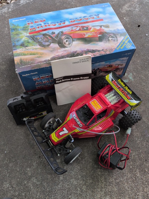 NEAR MINT Vintage Radio Shack Red Arrow Buggy RC Car Remote Control Car W/ Box