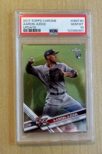 2017 Topps Chrome rookie card RC Aaron Judge HMT40 PSA 10 GEM MINT