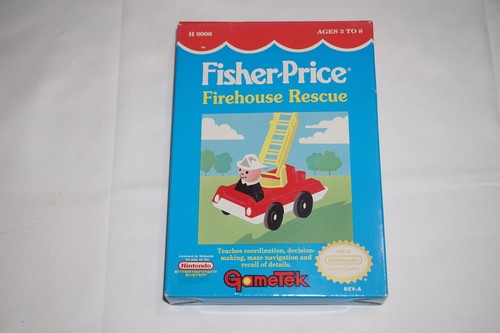 Fisher Price Firehouse Rescue  (Nintendo NES) Complete in Box CIB